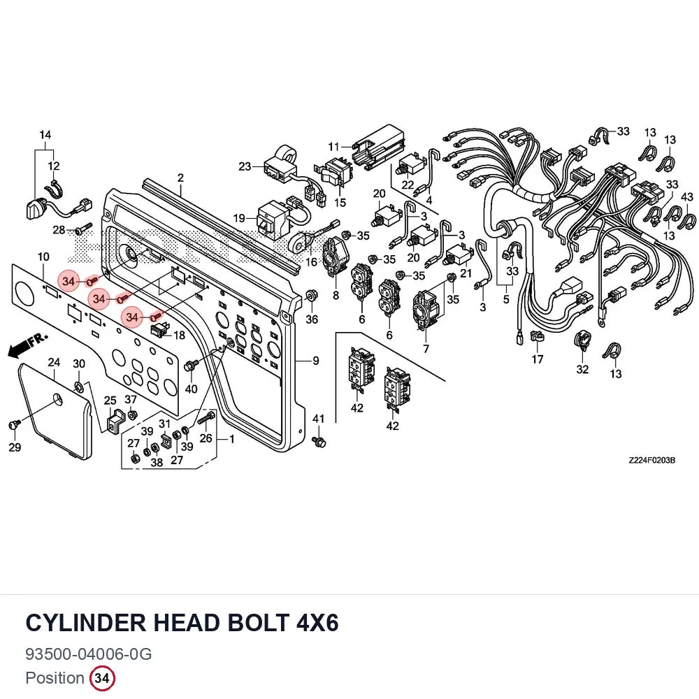 Cylinder head bolt 4X6