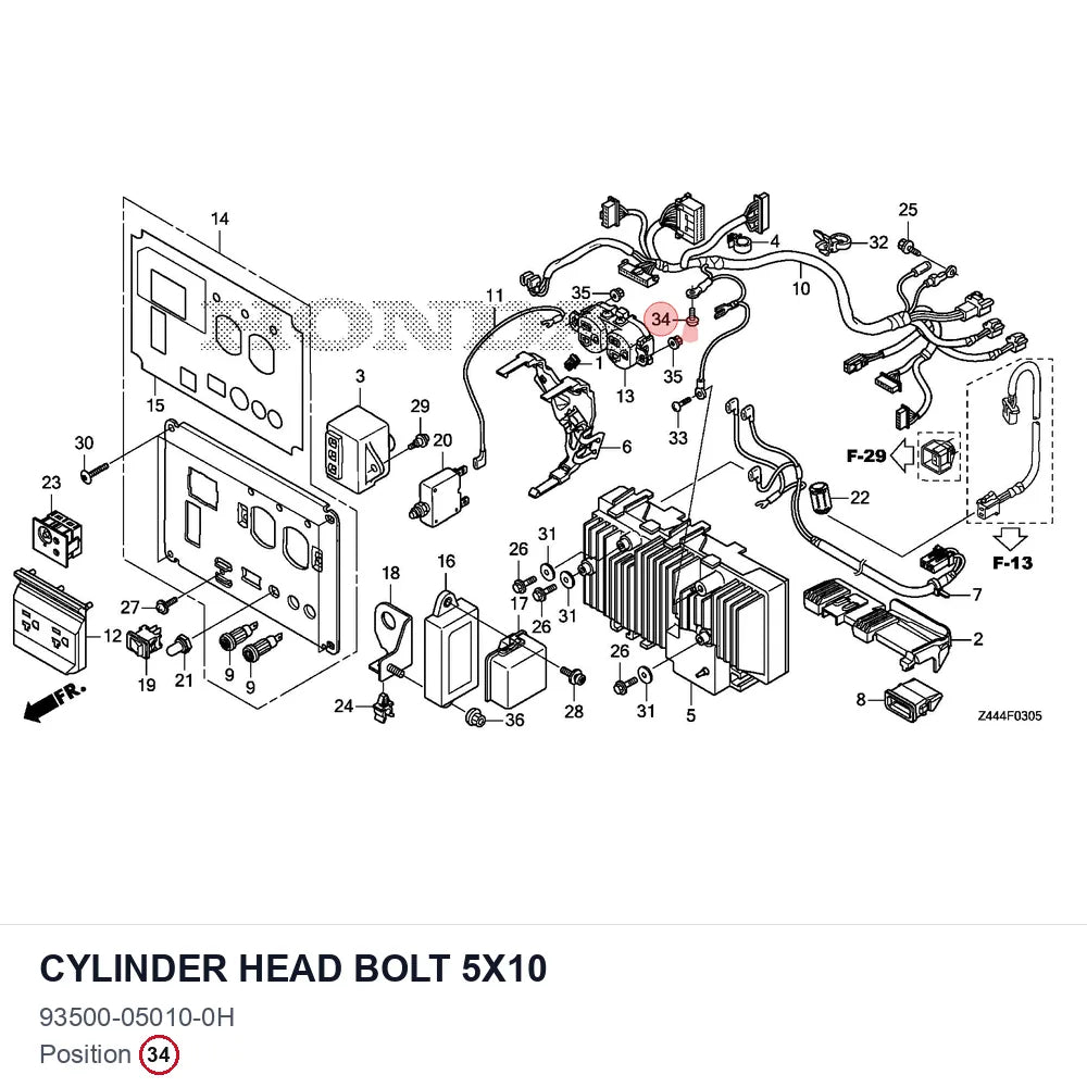 Cylinder head bolt 5X10