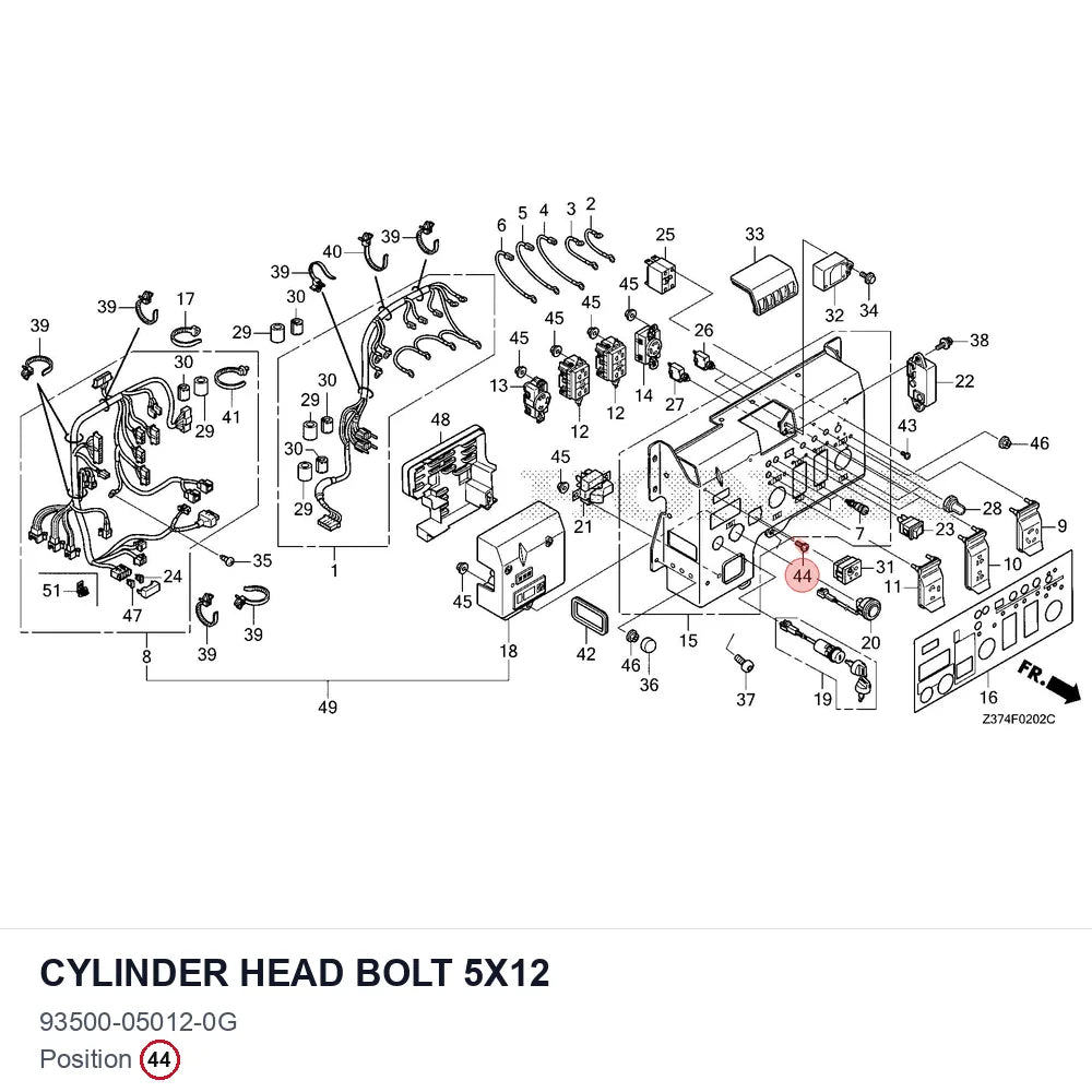 Cylinder head bolt 5X12