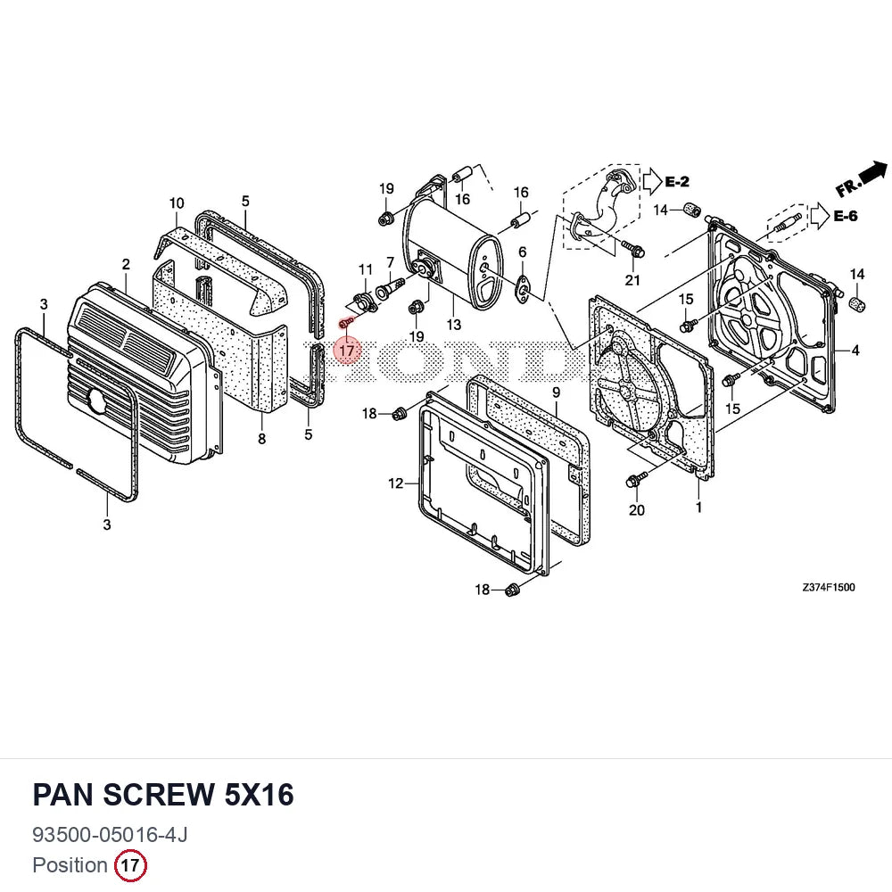 Pan screw 5x16