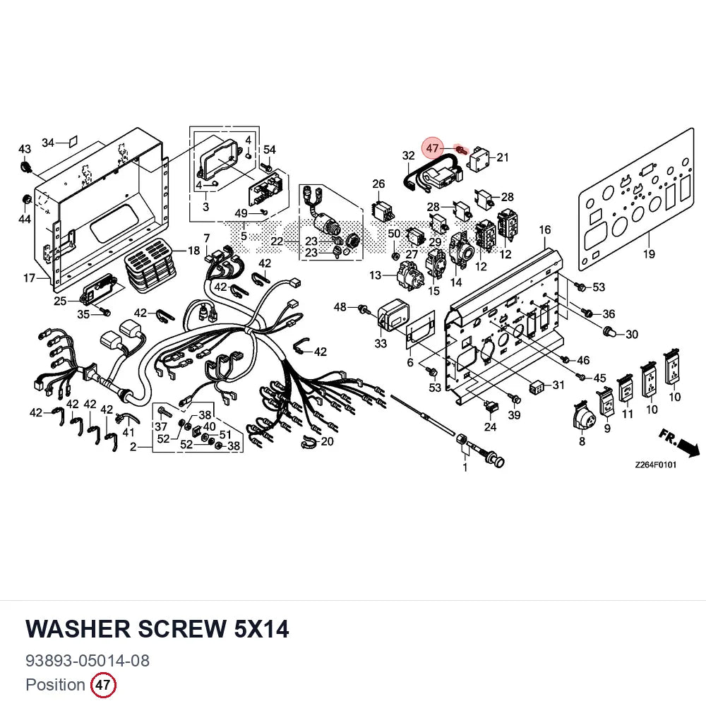 Washer screw 5x14