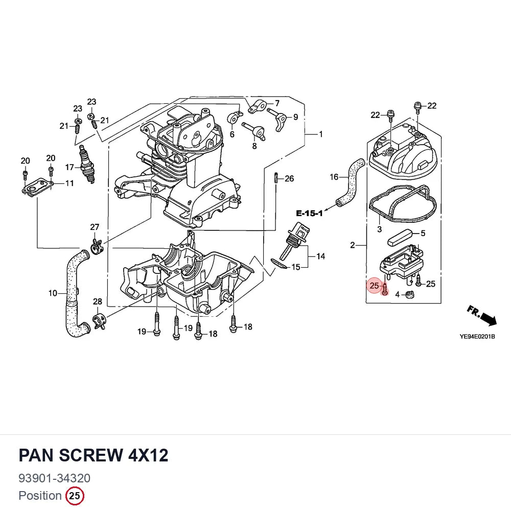 Pan screw 4x12