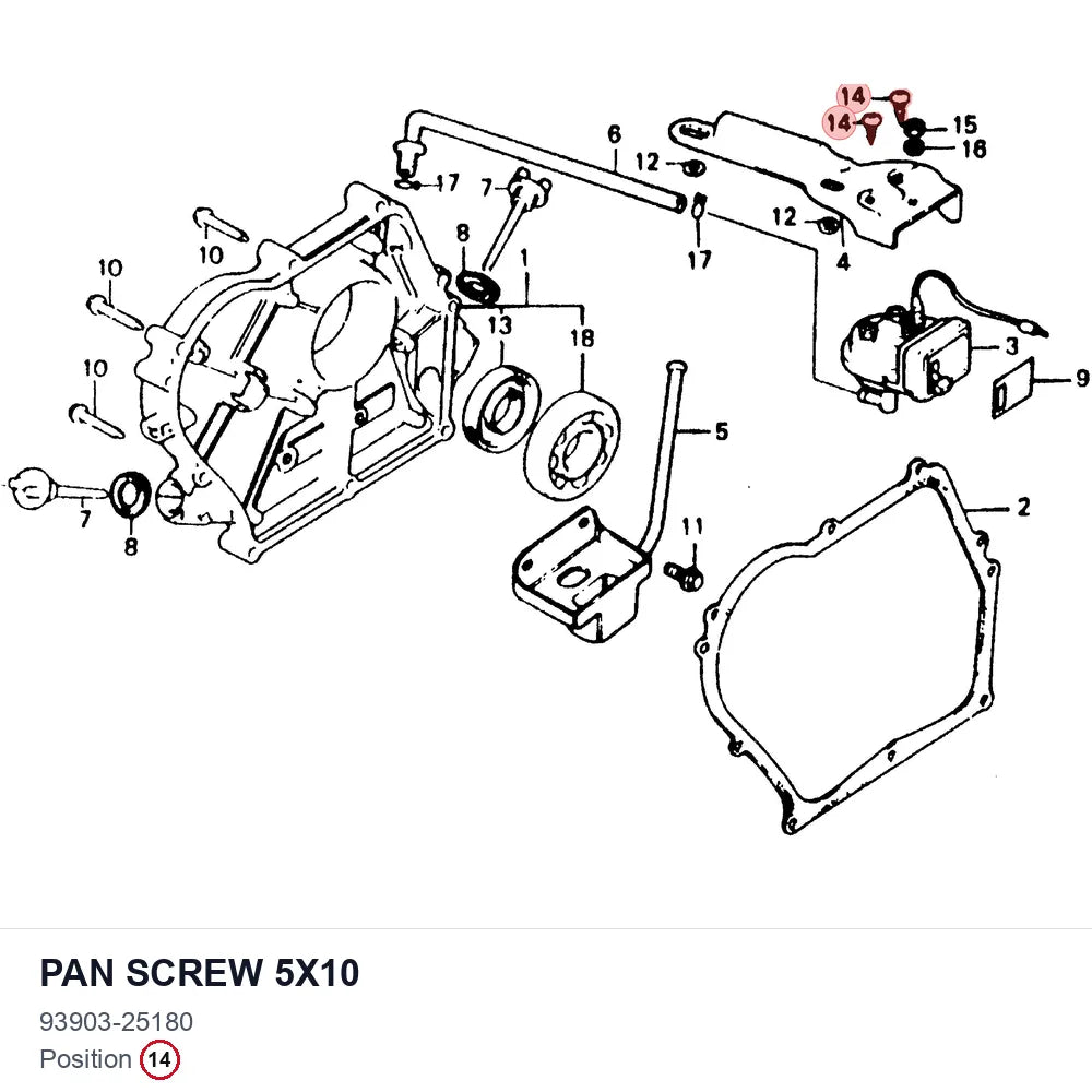 Pan screw 5x10