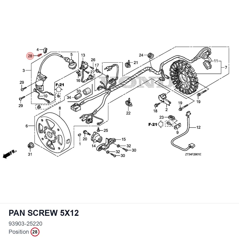 Pan screw 5x12