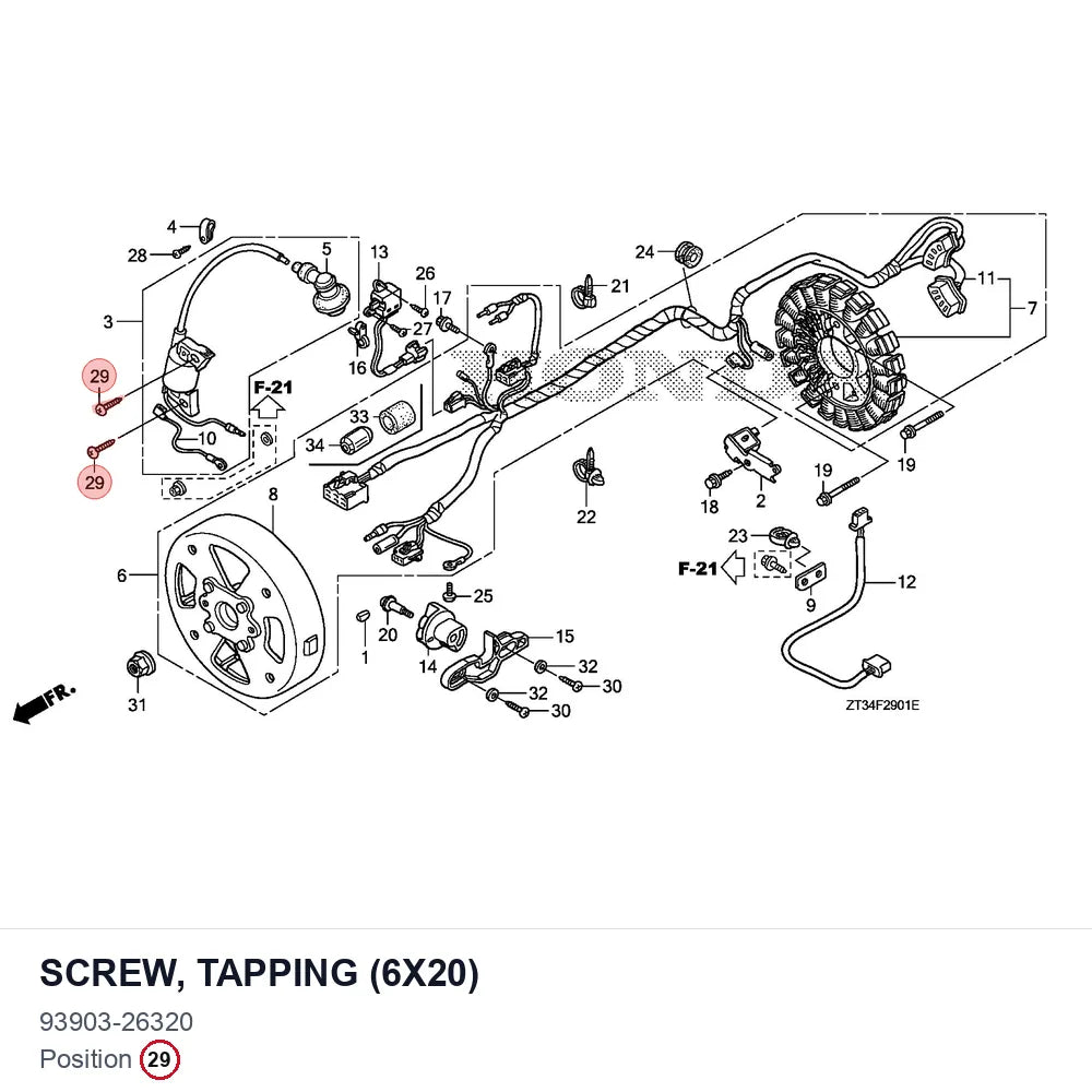 SCREW, TAPPING (6X20)