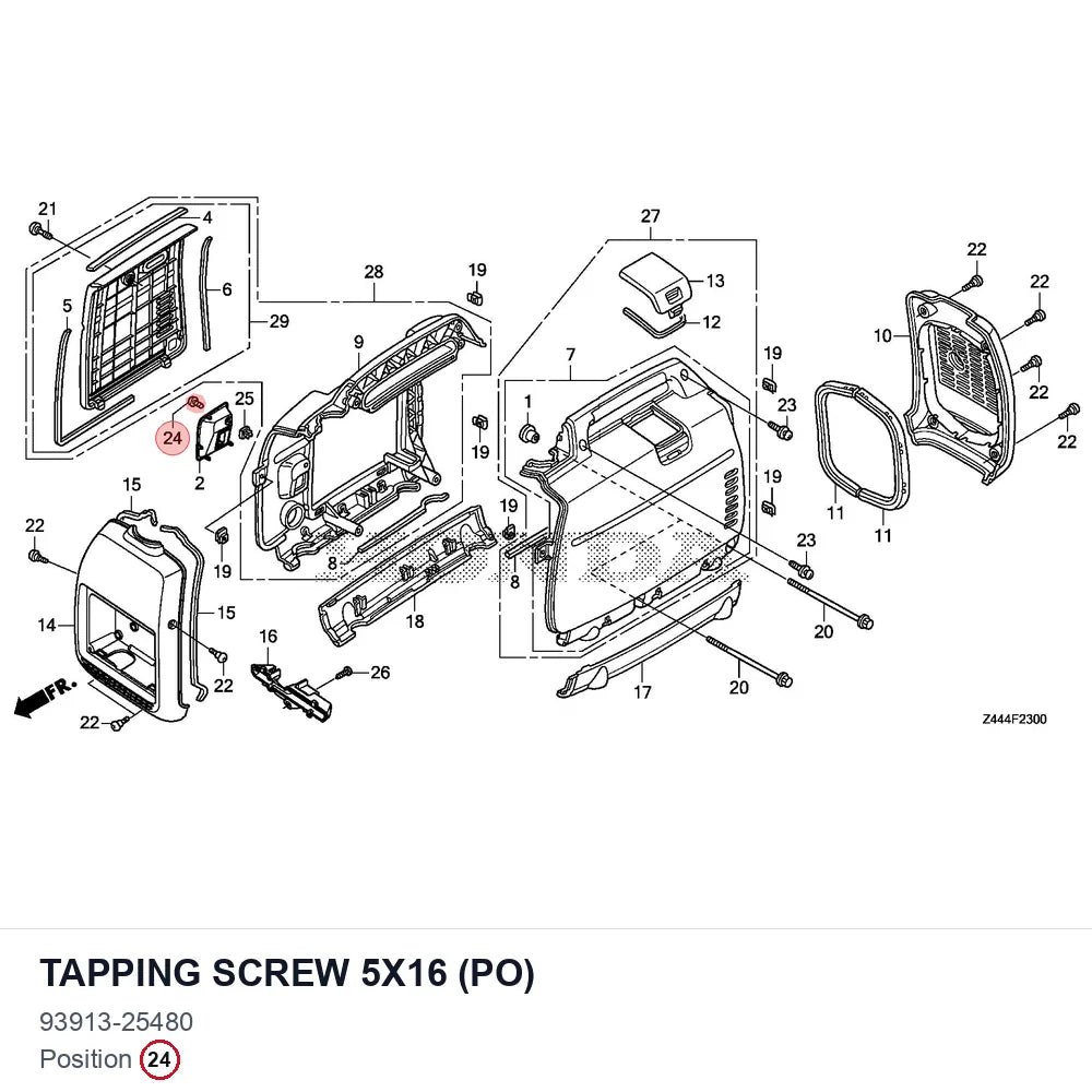Tapping screw 5x16 (PO)