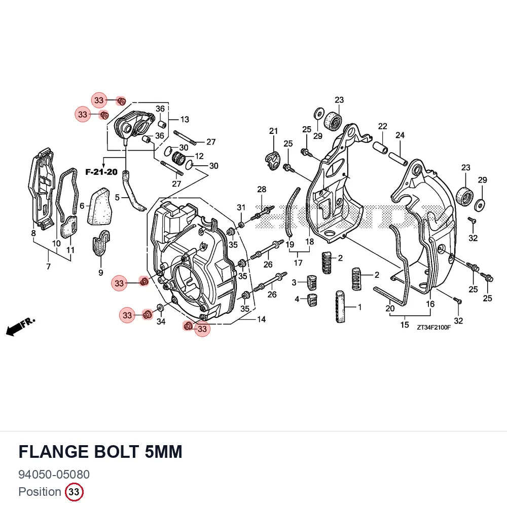 Flange bolt 5mm