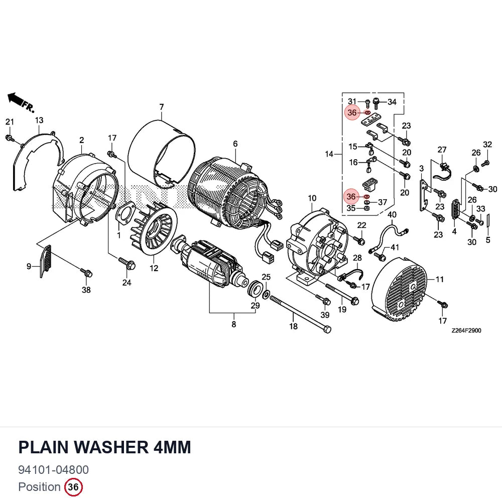 Plain washer 4mm