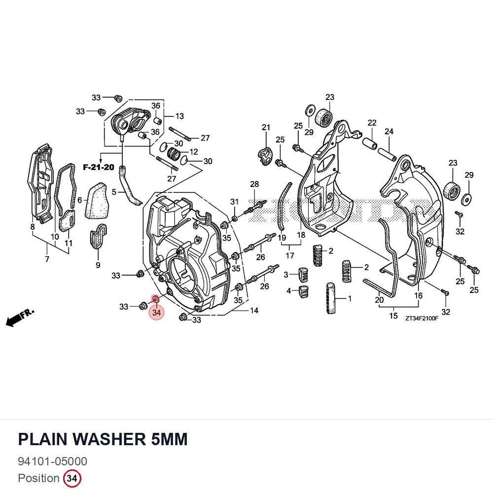 Plain washer 5mm