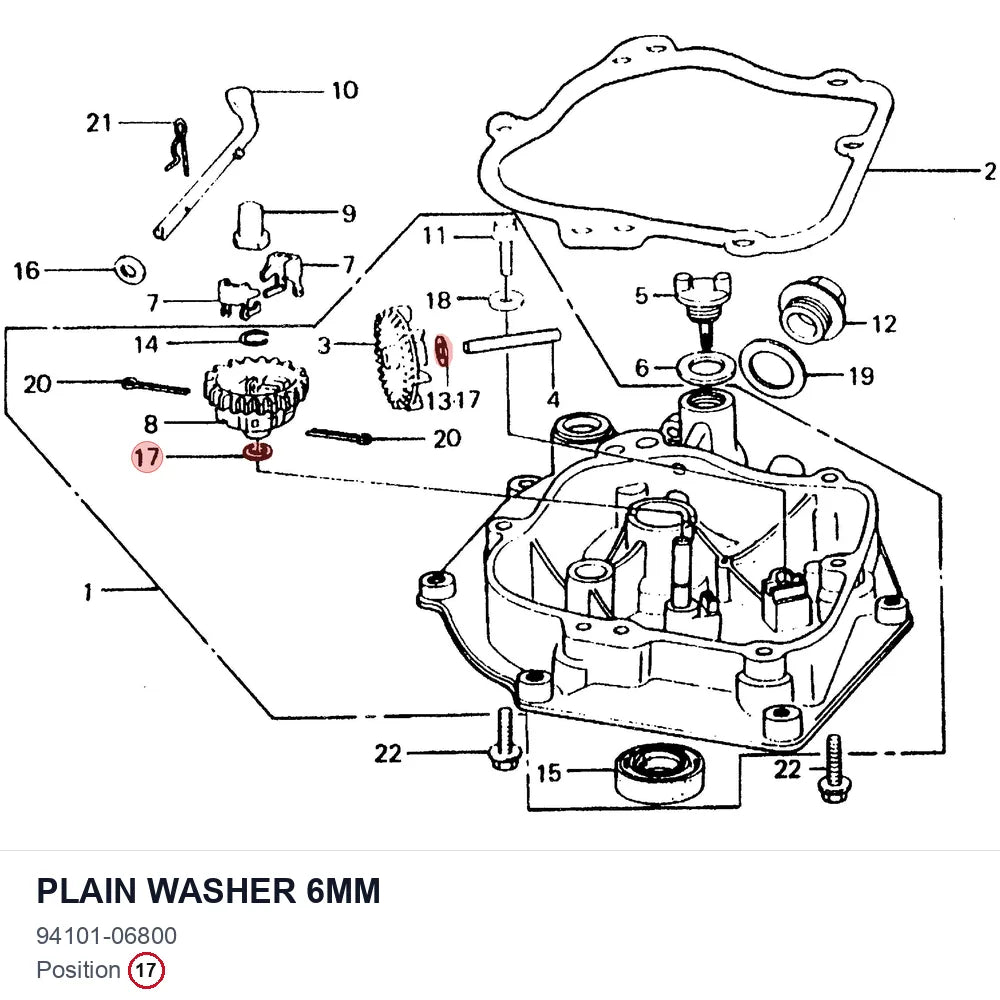 Plain washer 6mm