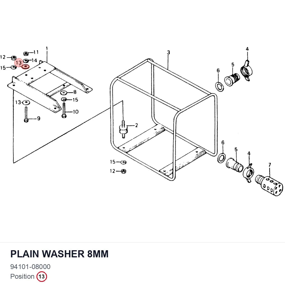 Plain washer 8mm