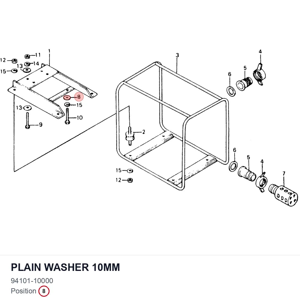 Plain washer 10mm