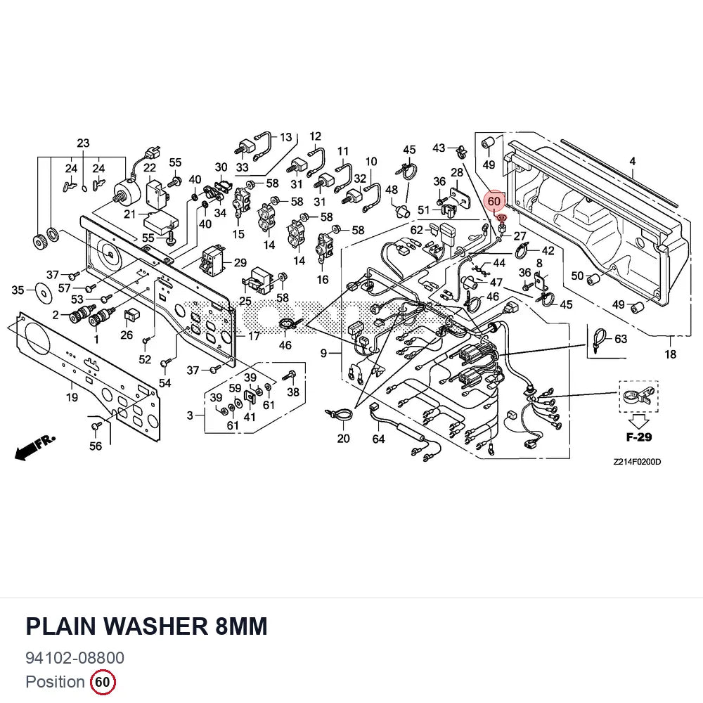 Plain washer 8mm