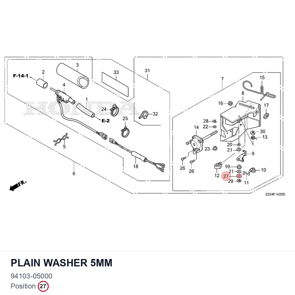 Plain washer 5mm