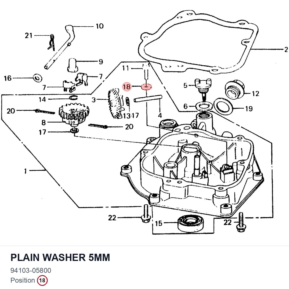 Plain washer 5mm