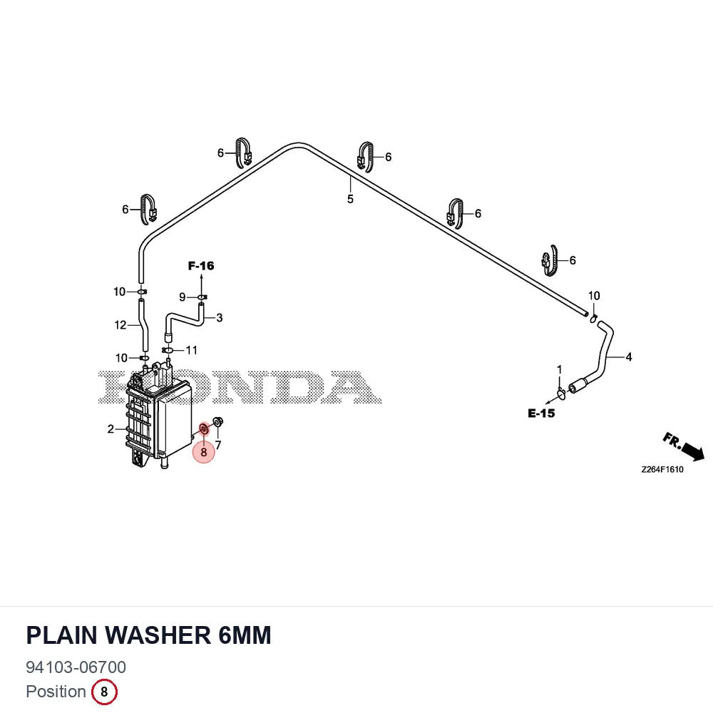 Plain washer 6mm