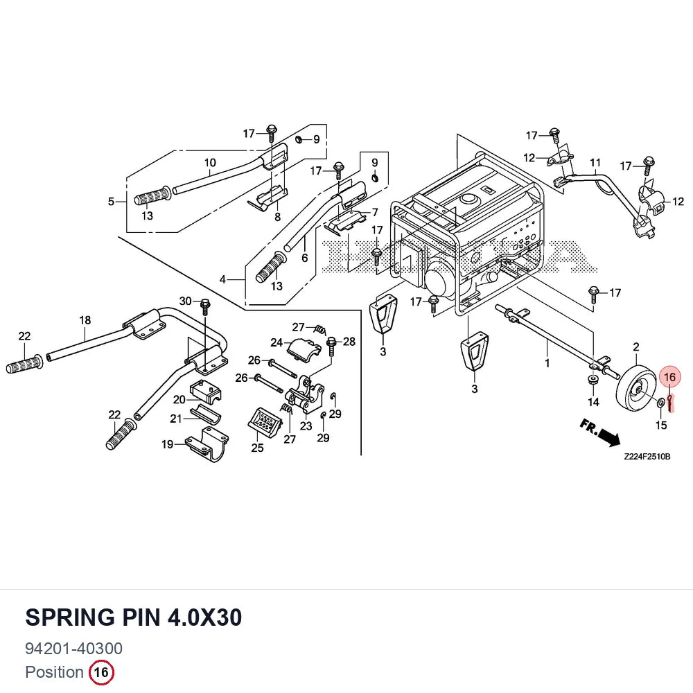 SPRING PIN 4.0X30