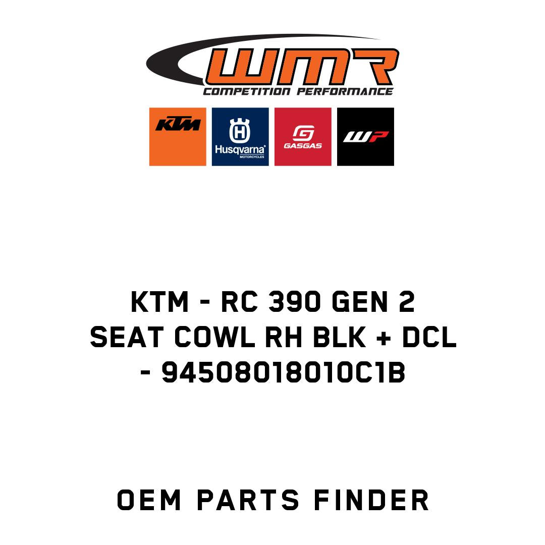 RC 390 GEN 2 SEAT COWL RH BLK + DCL