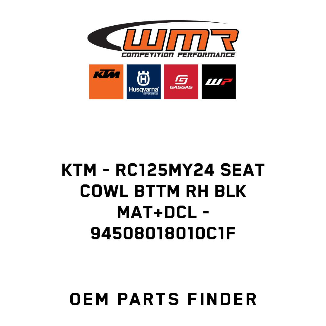 RC125MY24 SEAT COWL BTTM RH BLK MAT+DCL