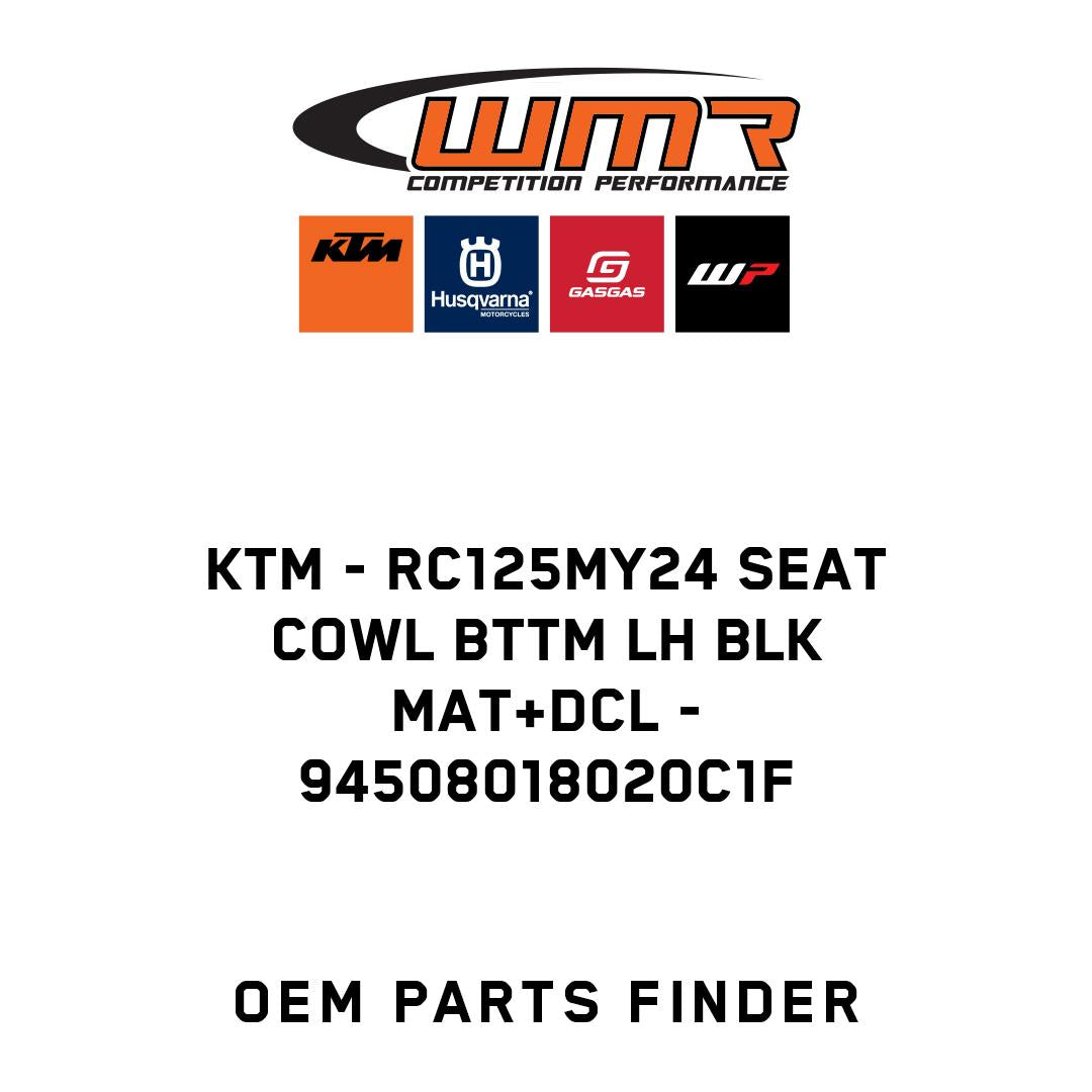 RC125MY24 SEAT COWL BTTM LH BLK MAT+DCL