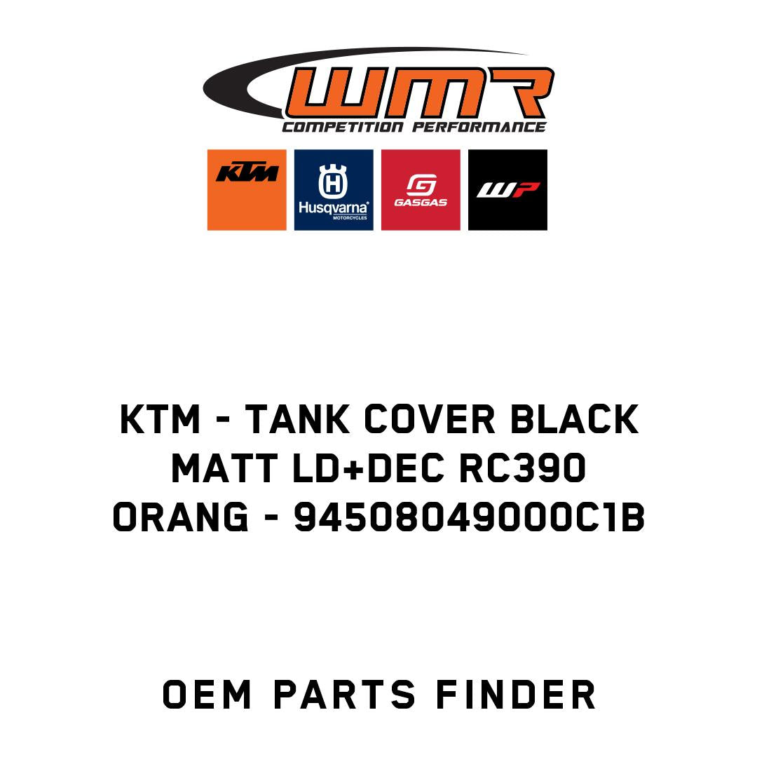 TANK COVER BLACK MATT LD+DEC RC390 ORANG