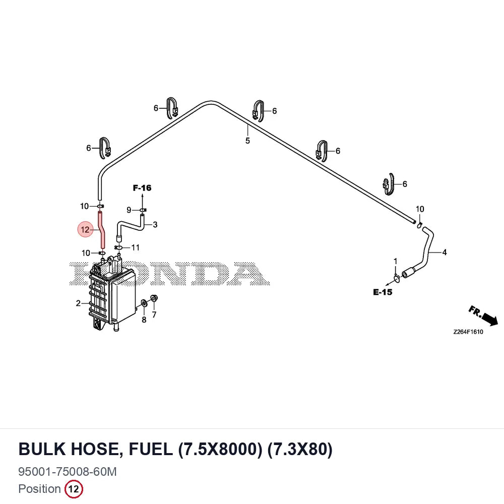 BULK HOSE, FUEL (7.5X8000) (7.3X80)