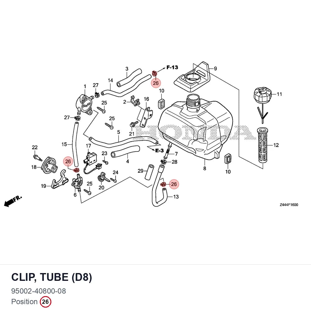 Clip, Tube (D8)