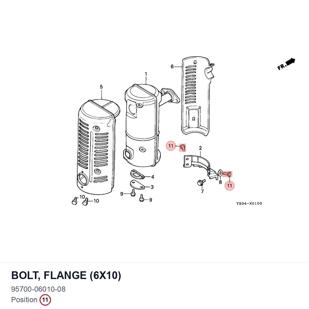 BOLT, FLANGE (6X10)