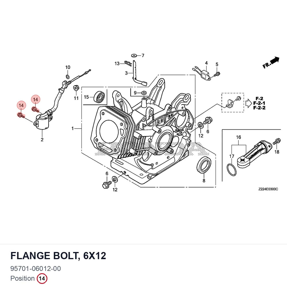 FLANGE BOLT, 6X12