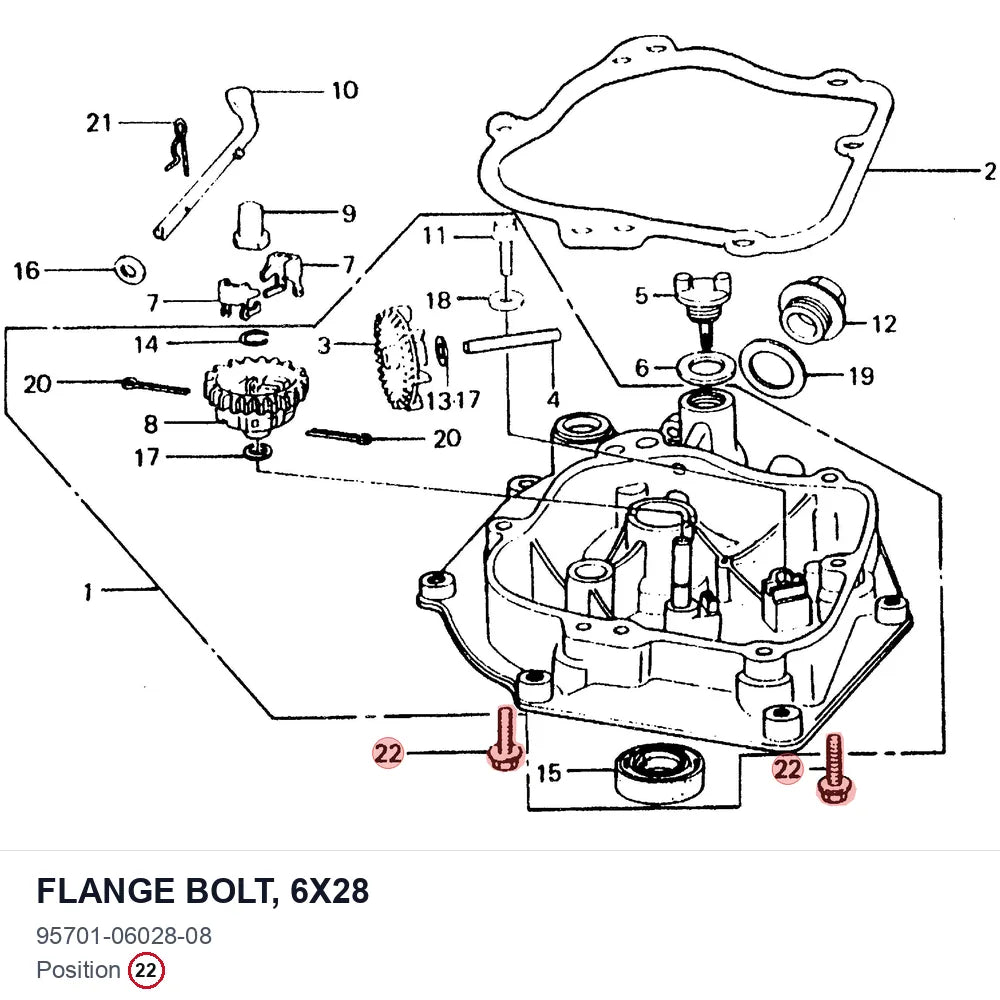 FLANGE BOLT, 6X28