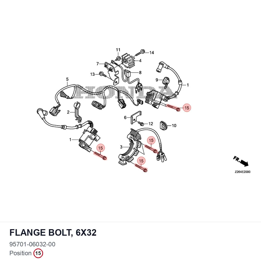 FLANGE BOLT, 6X32
