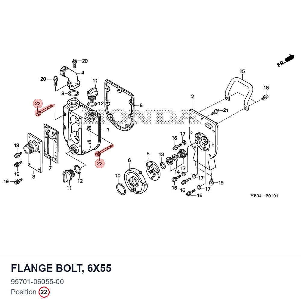 Flange Bolt, 6X55