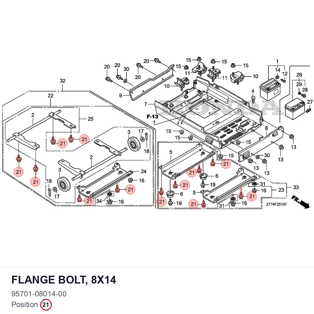 Flange Bolt, 8X14