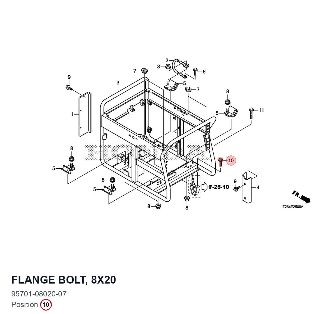 Flange Bolt, 8X20