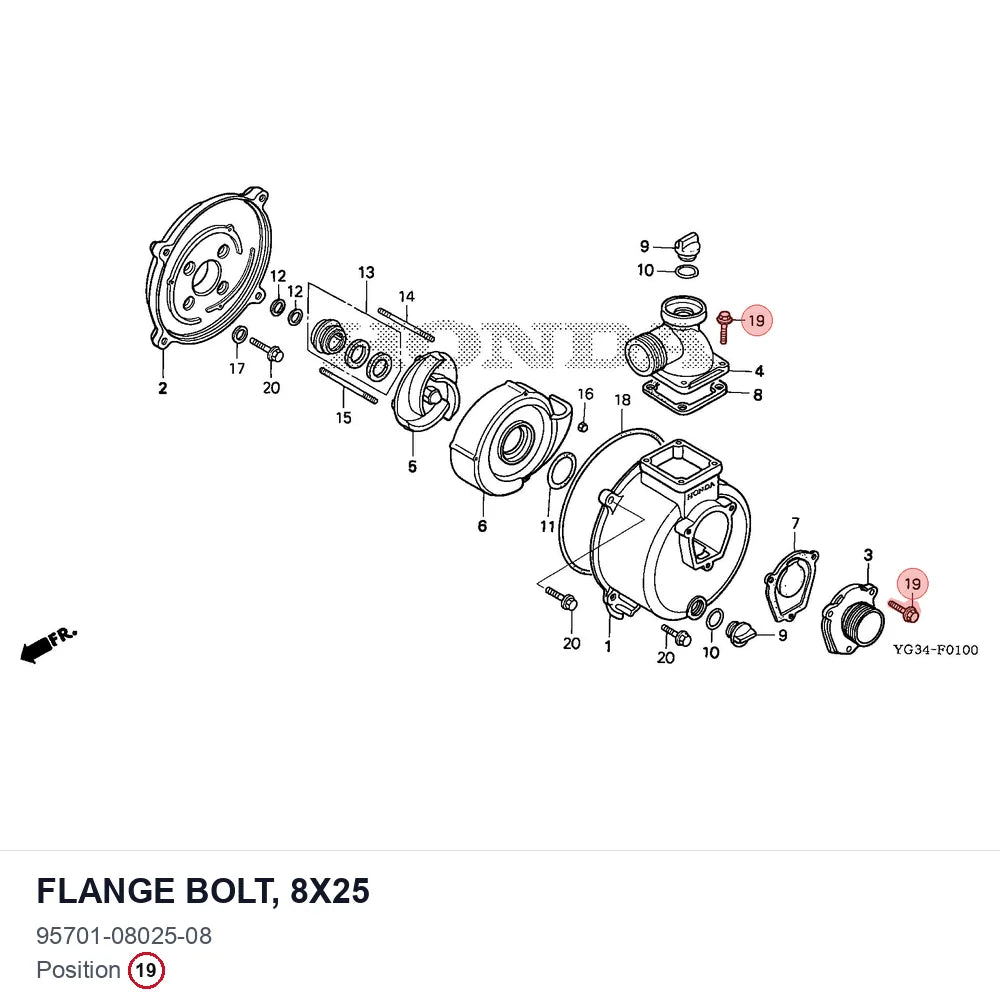 Flange Bolt, 8X25