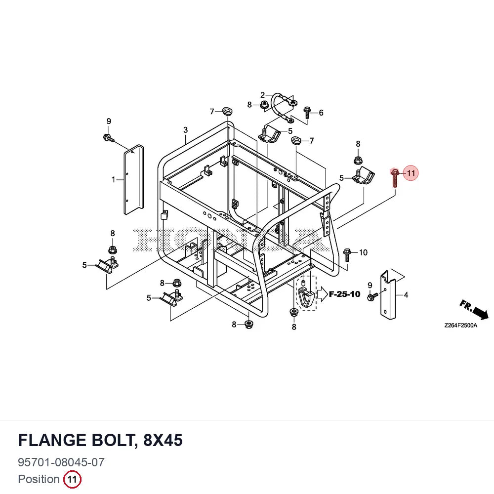 FLANGE BOLT, 8X45