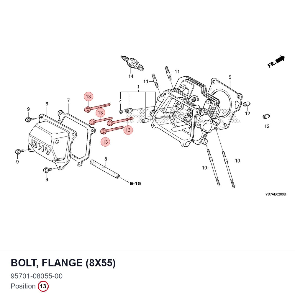 BOLT, FLANGE (8X55)