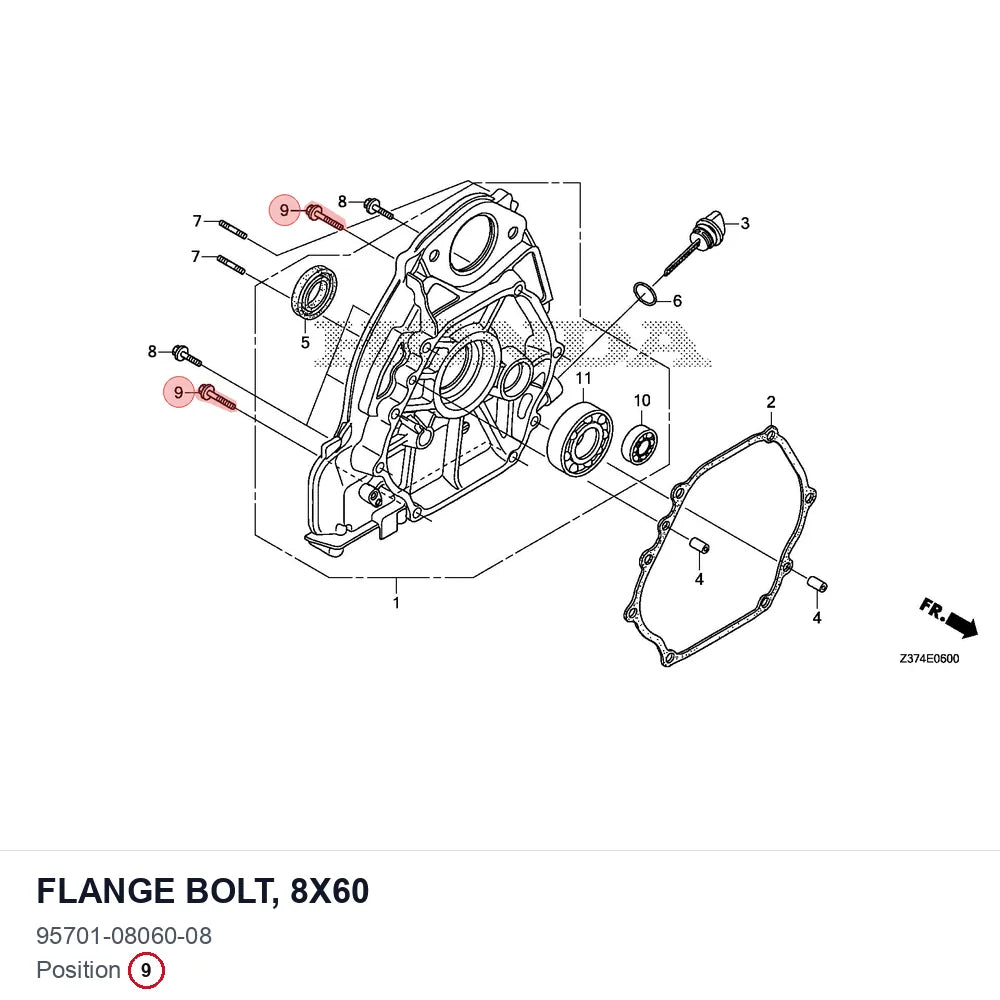 FLANGE BOLT, 8X60