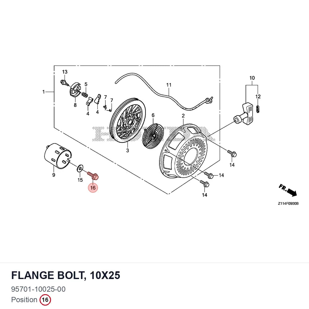 Flange bolt, 10x25