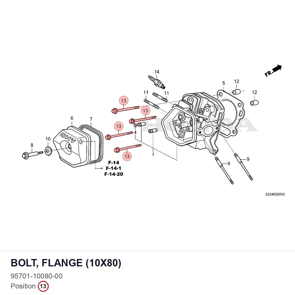 BOLT, FLANGE (10X80)