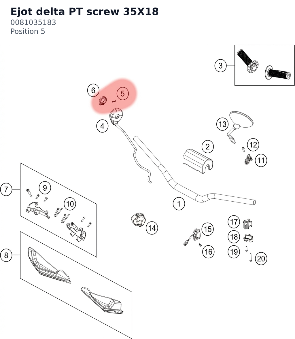 Diagram preview: Ejot delta PT screw 35X18 (0081035183)
