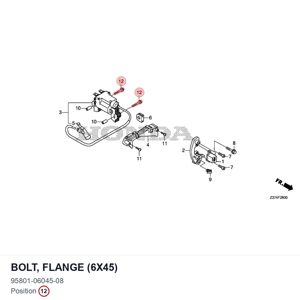 BOLT, FLANGE (6X45)