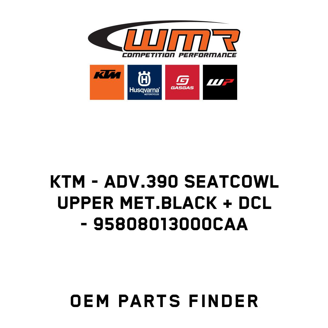 ADV.390 SEATCOWL UPPER MET.BLACK + DCL