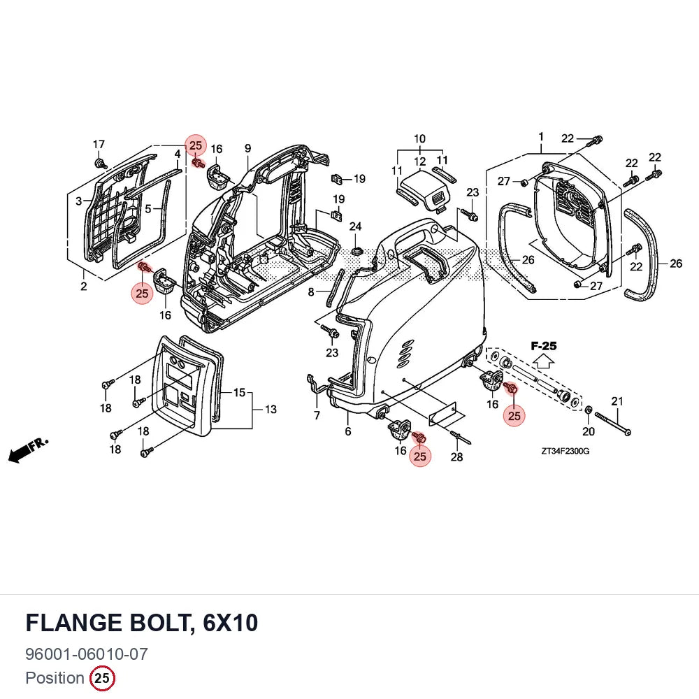 FLANGE BOLT, 6X10