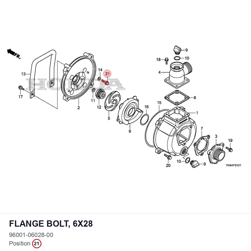 FLANGE BOLT, 6X28