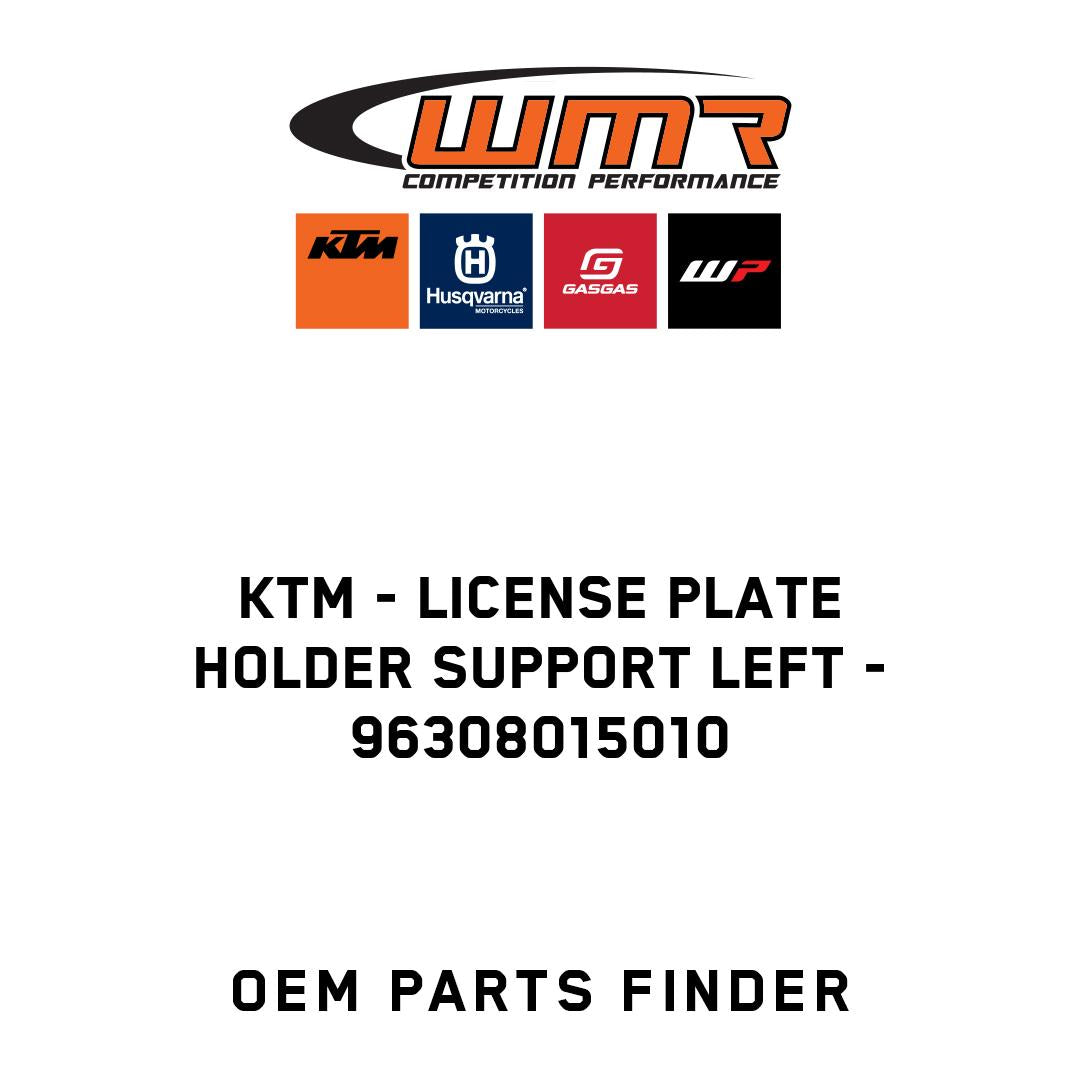 License plate holder support left