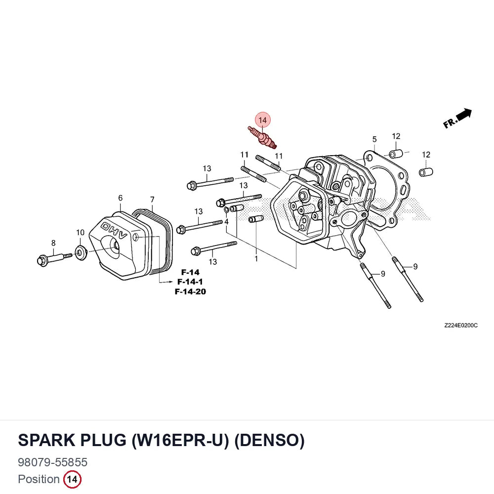 SPARK PLUG (W16EPR-U) (DENSO)