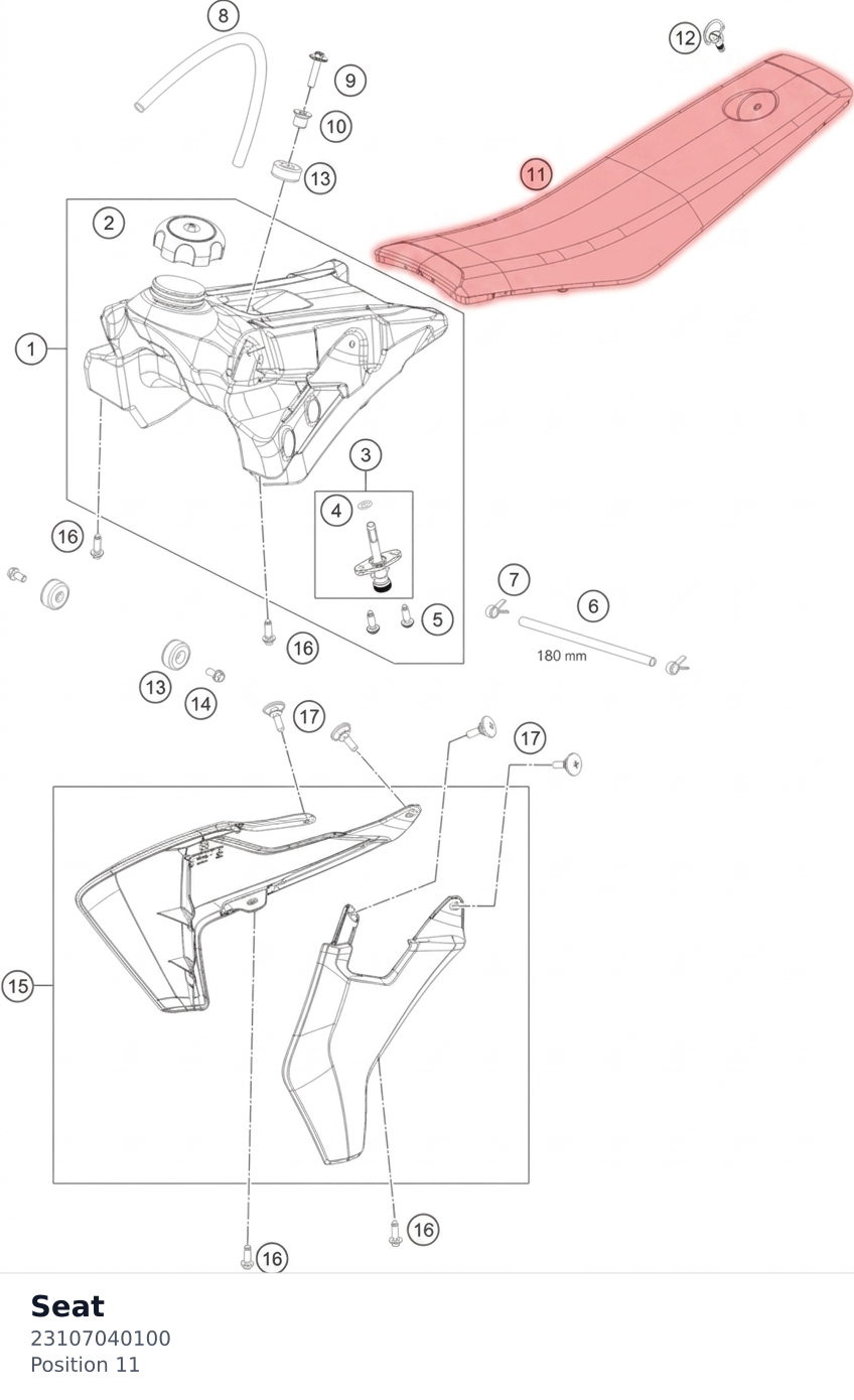 Diagram preview: Seat (23107040100)
