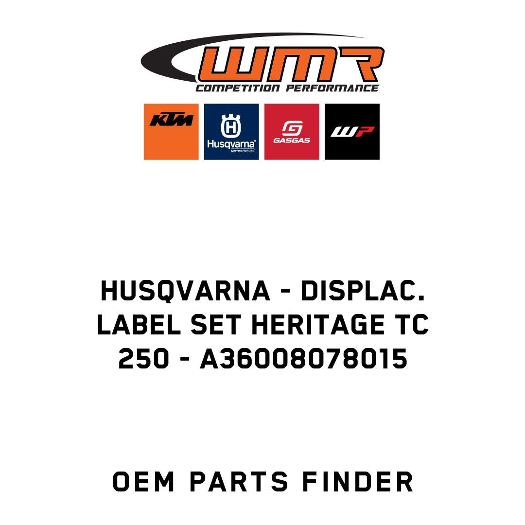 Displac. label set Heritage TC 250