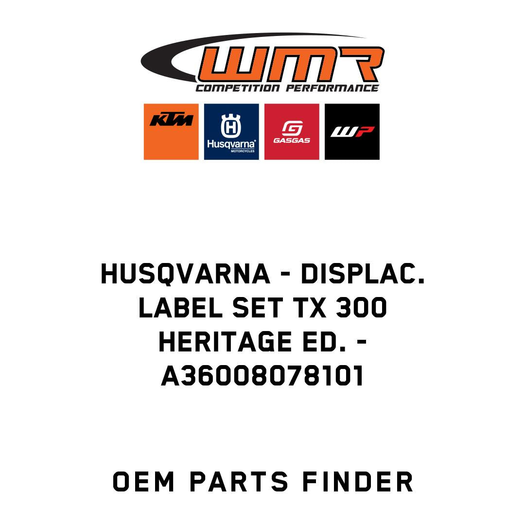 Displac. label set TX 300 Heritage Ed.